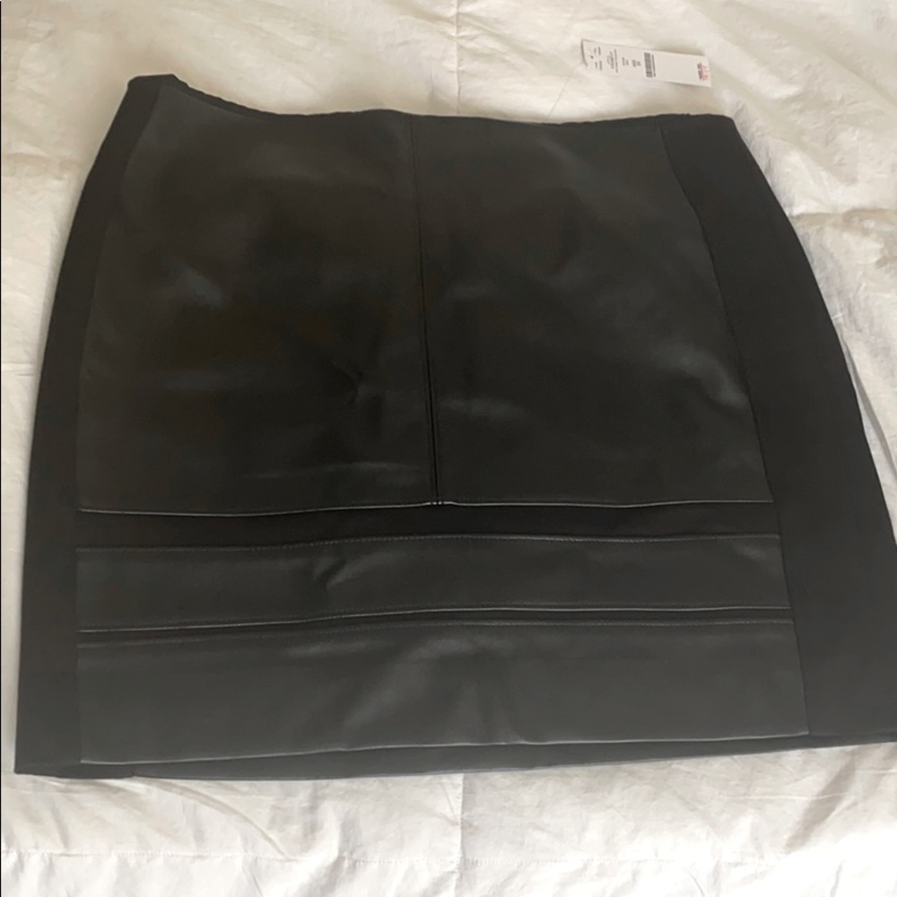 WHBM faux leather skirt